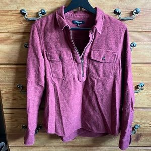 Madewell 1/4 zip flannel